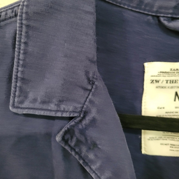 ZARA Find Your Way distressed button up shirt/jacket, overshirt‎ Womens Med. - Picture 5 of 11